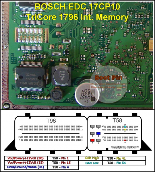 Bosch EDC 17CP10 (AMG) pinout diagram 1